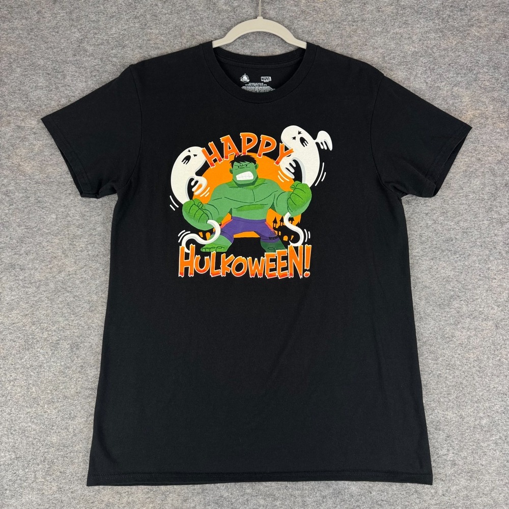 Disney Store Marvel Happy Hulkoween! Halloween T-Shirt Black Mens Medium M